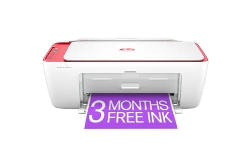 HP DeskJet 2842e All-in-One Printer with Bonus 3 Months of Instant Ink (Chili Red) - Image 1