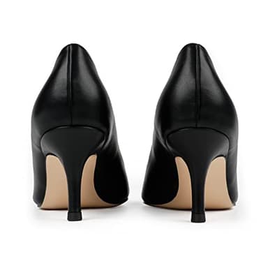 JOY IN LOVE Women's Shoes Low Heels Pointy Toe Kitten Heel Daily Pumps Black Matte 6 US - Image 4