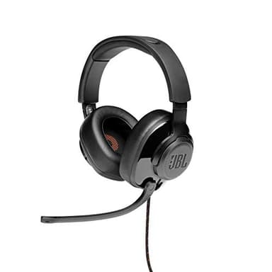 JBL Quantum 200 - Wired over-ear gaming headset with Voice focus directional flip-up mic and memory foam ear cushions (Black) - Image 9