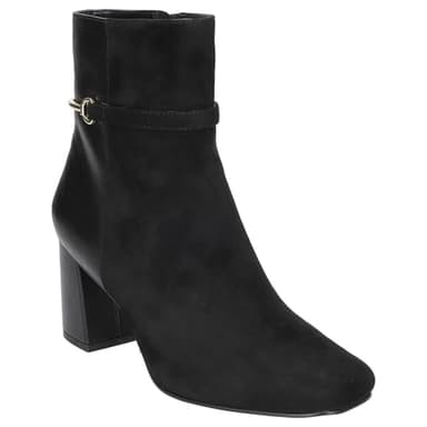 Bella Vita Women's Quincy Boots, Black Kidsuede Leather, 7 Narrow