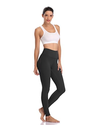 Colorfulkoala Women's Buttery Soft High Waisted Yoga Pants Full-Length Leggings (M, Black) - Image 4
