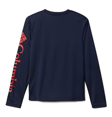 Columbia Youth Boys Terminal Tackle Long Sleeve Tee, Collegiate Navy/Red Spark Logo, X-Large - Image 2