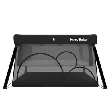 Pamo Babe Travel Crib Lightweight Playpen Baby Playard with Bassinet Portable Mini Playard - Image 2
