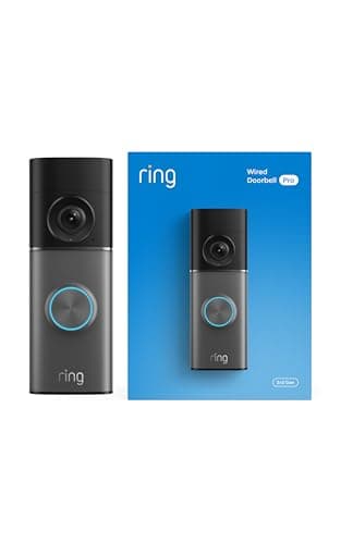 Ring Wired Doorbell Pro (Newest Model) — Retinal 4K with wide-angle video, 10x Enhanced Zoom, and Low-Light Sight, Deep Silver - Image 1