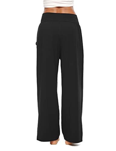 ZJCT Womens Yoga Sweatpants Comfy Loose Wide Leg Lounge Workout Running Joggers Pants with Pockets Black M - Image 3