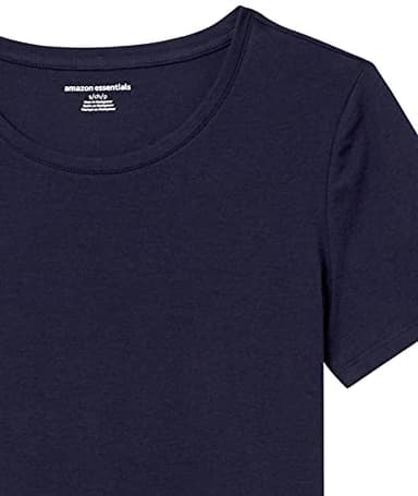 Amazon Essentials Women's Regular-Fit Short-Sleeve Crewneck T-Shirt, Pack of 2, Navy/Purple, Large - Image 9