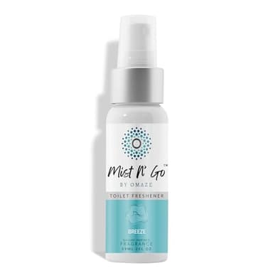 Mist N’ Go by Omaze Travel Bathroom Spray for Toilet Spray Odor Eliminator - Travel Toilet Spray for Bathroom Air Freshener Spray for Bathroom Deodorizer - Breeze Regular Size (2oz x1) - Image 1