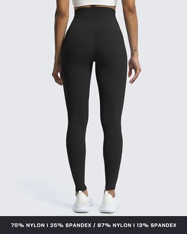 Aoxjox High Waisted Workout Leggings for Women Trinity Yoga Pants 26.5" (Black, Small) - Image 4