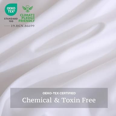 JSD White Duvet Cover Set Queen Size, 3 Piece Duvet Cover with Pillow Shams, Soft Brushed Microfiber Zipper Closure, Comforter Not Included - Image 4