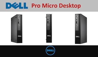 Dell Pro Micro QCM1250 AI Business MFF Mini PC (Intel Ultra 5-235T, 16GB DDR5, 256GB SSD, WiFi 6E, Bluetooth 5.3, RJ-45, DP, HDMI, Win 11 Pro) w/DKZ USB Port Expander (Replaces Optiplex) - Image 2
