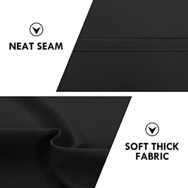 DWCN Blackout Curtains – Thermal Insulated, Energy Saving & Noise Reducing Bedroom and Living Room Curtains, Black, W 42x L 63 Inch, Set of 2 Rod Pocket Curtain Panels - Image 6