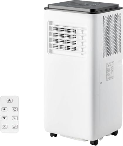 Portable Air Conditioners 8000 BTU, Energy Efficient AC Unit with Remote Control, 24H Timer, Quiet Operation for Bedroom, Office, Dorm Rooms Up to 350 Sq. Ft, White (8,000 BTU Black Top) - Image 1