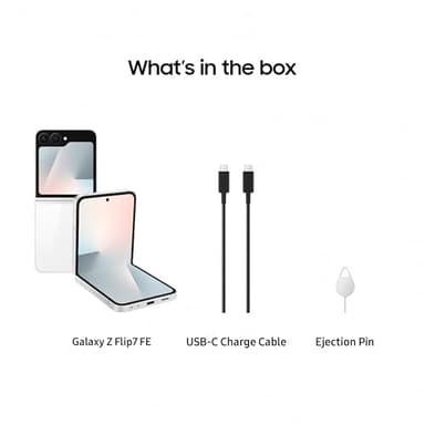 Samsung Galaxy Z Flip7 FE Cell Phone, 256GB AI Smartphone, Unlocked Android, Long Battery Life, 2025, US 1 Yr Manufacturer Warranty, White - Image 8