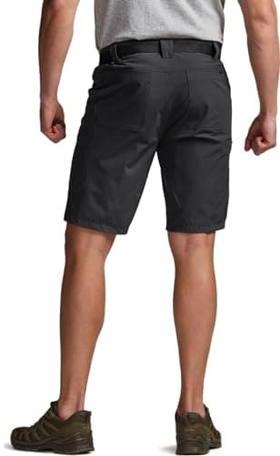 CQR Men's Quick Dry Stretch Hiking Cargo Shorts, Lightweight Water Resistant Tactical Casual, Golf & Outdoor with Pockets, Shendo Trail W/Belt Black, 34W x 10L - Image 2