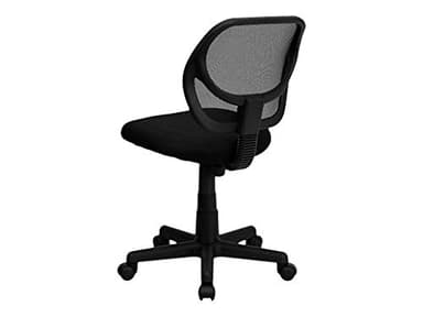 Flash Furniture Neri Low Back Black Mesh Swivel Task Office Chair with Curved Square Back - Image 6