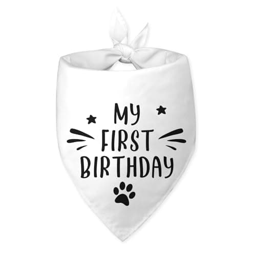 Dog Birthday Bandana Dogs First Birthday Dog Bandana Dog Birthday Gift Funny Dog Bandana Birthday Photo Prop Pet Scarf Accessories for Pet Dog Lovers Gifts - Image 1