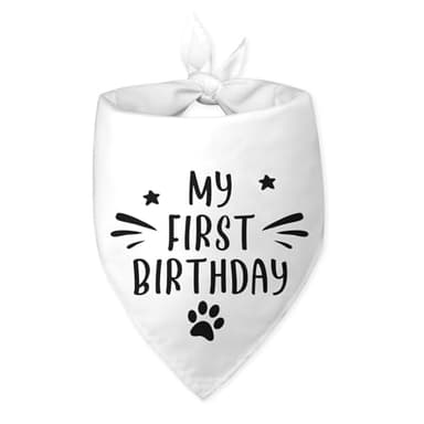 Dog Birthday Bandana Dogs First Birthday Dog Bandana Dog Birthday Gift Funny Dog Bandana Birthday Photo Prop Pet Scarf Accessories for Pet Dog Lovers Gifts - Image 1
