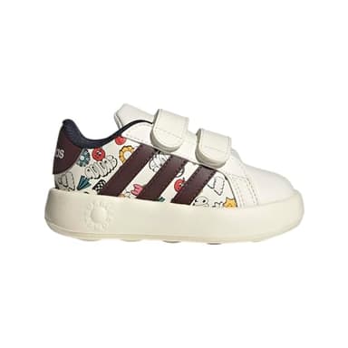 adidas Baby Grand Court 2.0 Sneaker, Cloud White/Aurora Ruby/Ink, 4 US Unisex Infant - Image 6