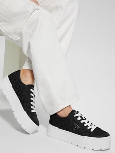 GUESS Women's TESIE Sneaker, Black 001, 9.5 - Image 2