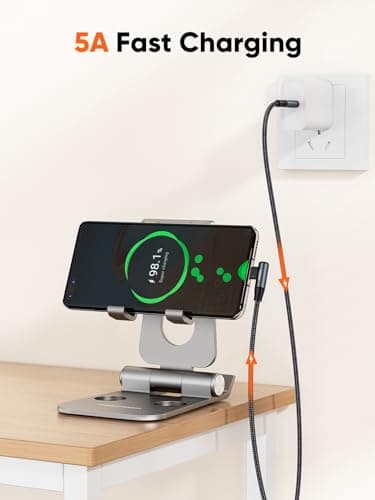 CableCreation Right Angle USB C to USB C Cable 3.3FT,100W 90 Degree USBC to USBC Cord Fast Charging USB C Charger Cord Compatible with iPhone 16,Galaxy S23 Ultra S22,MacBook,iPad mini 6,iPad Pro 2020 - Image 3