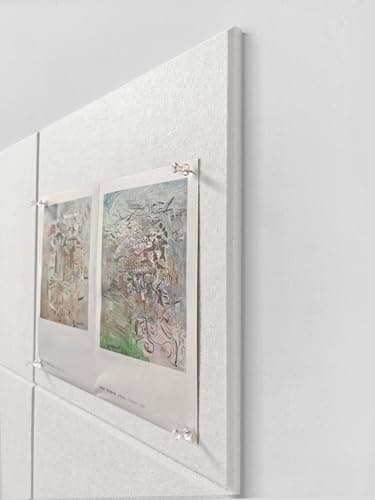 DECORITA Felt Wall Tiles | Large Cork Board Alternative | Aesthetic Felt Bulletin Board for Office, Home & Classroom | Large Cork Boards for Walls Pinboard (12-Pack) | Snow White - Image 6