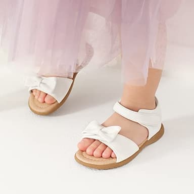 DREAM PAIRS Girl's Ksd213, White, 7 Toddler - Image 5