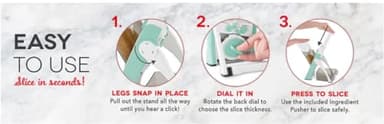 DASH Safe Slice® Mandoline Slicer, Julienne + Dicer for Vegetables, Meal Prep & More with 30+ Presets & Thickness Adjuster - Grey - Image 6