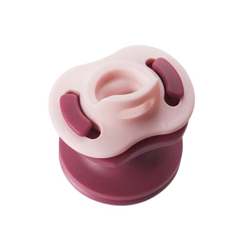 Tommee Tippee Limited Edition StayPut Pocket, Includes Ultra-Light StayPut Pacifier and Microwave Sterilizer Case, BPA-Free Silicone, 0-6 Months, Grape and Blush - Image 1