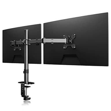 Suptek Monitor Mount, Adjustable Dual Monitor Arm Desk Mount Heavy Duty Monitor Stand fit for 27 inch Monitor Screens up to 22lbs,Black(MD9442) - Image 1