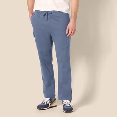 Amazon Essentials Men's Cargo Fleece Sweatpant with Open Hem, Indigo, Medium - Image 6