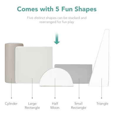 Best Choice Products 5-Piece Kids Climb & Crawl Soft Foam Block Activity Play Structures for Child Development, Color Coordination, Motor Skills - Neutral - Image 6