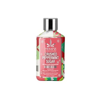 Hempz Mini Crushed Peppermint Sugar Herbal Body Lotion, Moisturizer for men and women, Holiday Gifts, 2.25 oz - Image 1