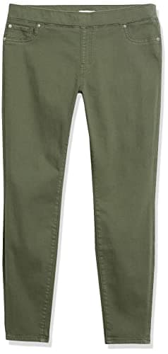 Amazon Essentials Women's Mid-Rise Stretch Pull-On Jegging - Discontinued Colors, Dark Green, 2 - Image 6