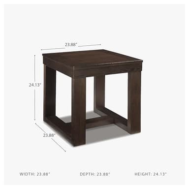 Signature Design by Ashley Watson Classic Oversized Square End Table, Dark Brown - Image 3