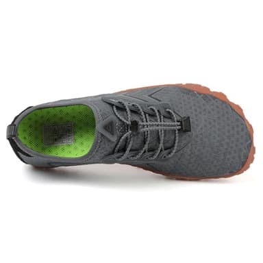 UBFEN Water Shoes Aqua Swim Shoes Mens Womens Beach Sports Quick Dry Barefoot for Boating Fishing Diving Surfing Dark Grey Color Size US 13 Women 11 Men - Image 3