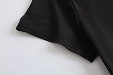 Vozanet Women's V Neck Sexy Pajama Sets Capri Sleepwear Elegant Floral Patterns Nighty Plus Size S-4XL, Black-Floral, Large - Image 4