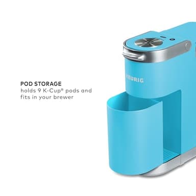 Keurig K-Mini Plus Single Serve K-Cup Pod Coffee Maker, with 6 to 12oz Brew Size, Stores up to 9 K-Cup Pods, Travel Mug Friendly, 1500 watts, Cool Aqua - Image 7