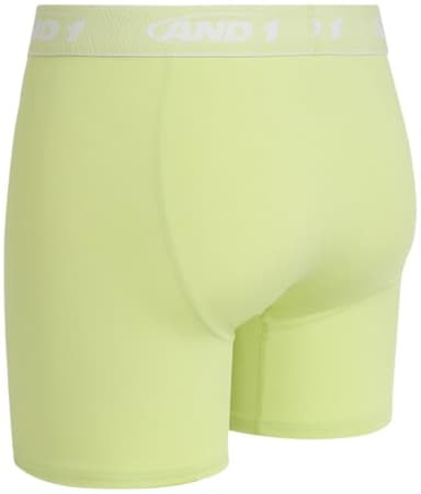 AND1 Mens Boxer Briefs - 5 Pack Stretch Performance Mens Underwear Boxers with Functional Fly Pouch, 6" Inseam (S-3XL), Size XX-Large, Black/Dark Grey/Blue/Shadow Lime - Image 6