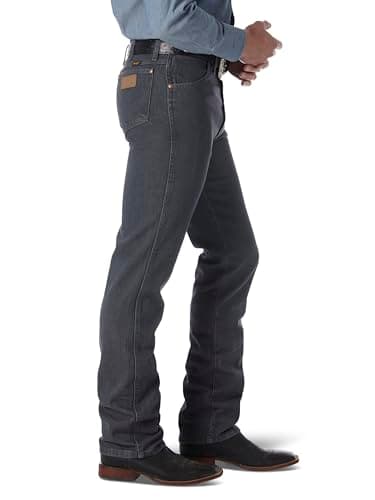 Wrangler 0936 Cowboy Cut Slim Fit Jean, Charcoal Grey, 38W x 34L - Image 2