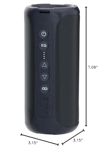 Ortizan Bluetooth Speakers, Portable Wireless Stereo Speaker - IPX7 Waterproof, 30W RMS(40W Peak) Loud Sound, Deep Bass, LED Light, Bluetooth 5.3, for Home/Shower/Outdoor/Beach, Gifts for Adult, Navy - Image 7