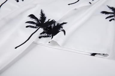 Alex Vando Mens Golf Shirt Moisture Wicking Quick-Dry Print Performance Polo Shirts for Men,White Palm Tree,L - Image 4