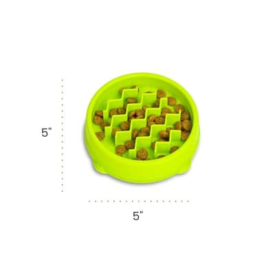Catstages Kitty Slow Feeder Cat Bowl for Wet or Dry Cat Food, Helps Prevent Bloat & Improve Digestion, Non-Slip, BPA-Free, Small, Green - Image 8