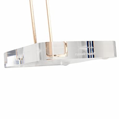 russell+hazel Acrylic Headphones Stand, Headset Holder, Office Accessories, Clear Acrylic with Gold Hardware, 4” x 5” x 10.5” (93922) - Image 7