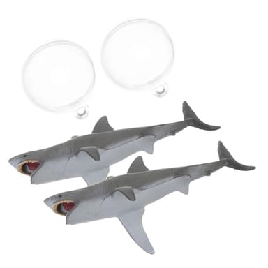 SUPVOX 6 Sets Floating Shark Aquarium Ornaments Cute Fish Tank Decorations for Underwater Landscapes PVC Fish Tank Accessories for Aquatic Environments - Image 3
