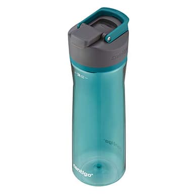 Contigo AUTOSEAL Cortland 24oz Water Bottle BPA-Free Plastic Spill Leak-Proof Lid and Carry Handle Dishwasher Safe Spirulina - Image 3
