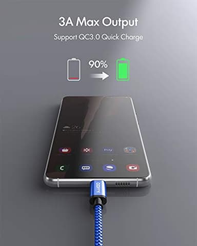 DDIYYI USB Type C Cable Fast Charging (3-Pack 3ft), USB to USB C Cable Braided Charger Cord for iPhone 17 Air 17 Pro Max, iPhone 16e 16/15,15/16 Pro,15/16 Plus,15/16 Pro Max and More USBA to USBC - Image 8