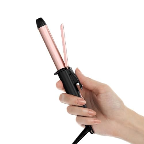 FARERY Ceramic Mini Hair Curler for Short Hair, 3/4 Inch, Dual Voltage, Travel Size with Keratin & Argan Oil Infused, Curling Iron with Storage Bag - Image 1