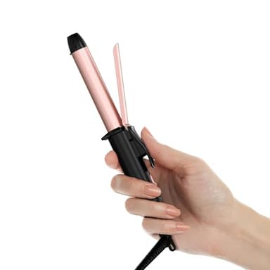 FARERY Ceramic Mini Hair Curler for Short Hair, 3/4 Inch, Dual Voltage, Travel Size with Keratin & Argan Oil Infused, Curling Iron with Storage Bag - Image 1