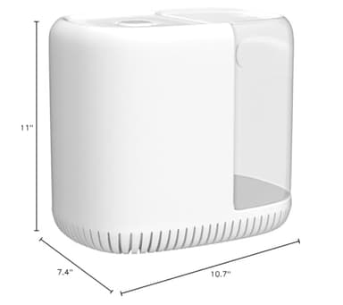 Canopy Bedside Evaporative Humidifier - 36 HR Run Time, 2.5L Capacity - No Mist - Help Alleviate Symptoms of Allergies, Flu, Cold, Dry Skin Includes Humidifier, Unwind Aroma, Filter - White - Image 2