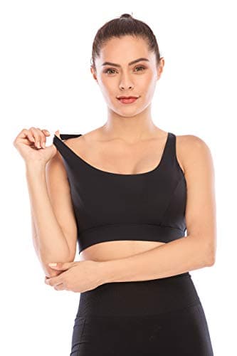RUNNING GIRL Sports Bras for Women Backless Padded Sports Bra Tank Top Long Line Gym High Impact Sports Bra Push up(WX2569Black,L) - Image 4